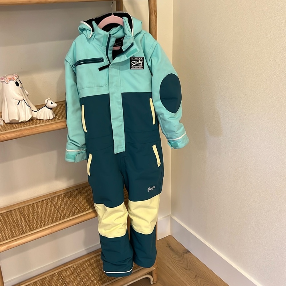 Binky bro light blue snowsuit